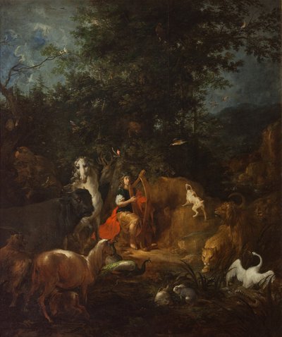 Orfeo con animales en un paisaje, antes de 1720 de Wenzel Lorenz Reiner